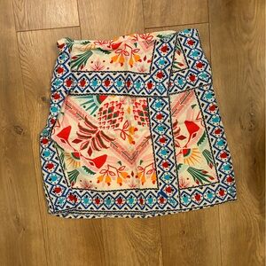 Farm Rio Wrap Mini Skirt